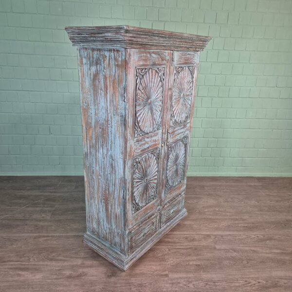 Schrank Massivholz Shabby-Chic 0,95 m – Bild 3