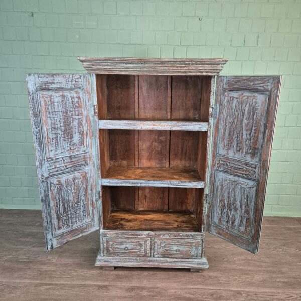 Schrank Massivholz Shabby-Chic 0,95 m – Bild 8