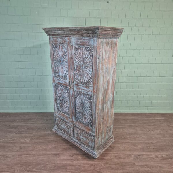 Schrank Massivholz Shabby-Chic 0,95 m – Bild 4