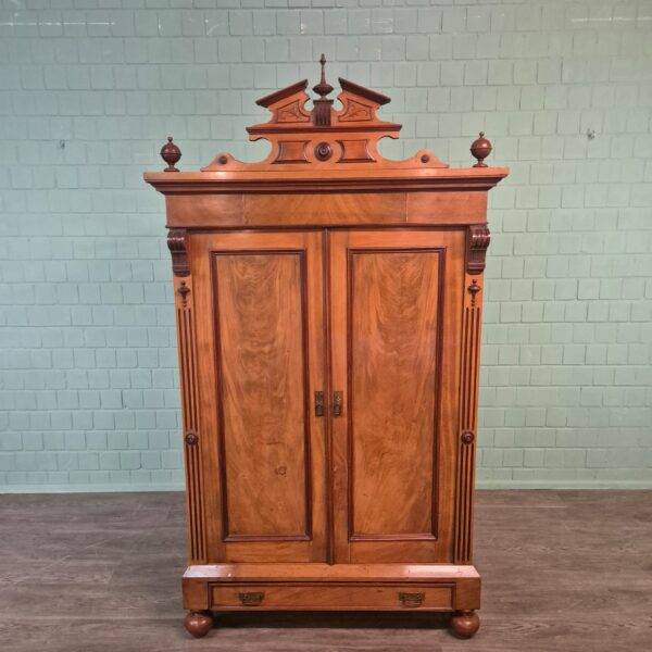 Kleiderschrank Schrank Gründerzeit 1880 Mahagoni – Bild 2