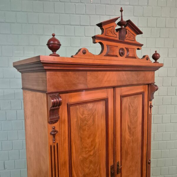 Kleiderschrank Schrank Gründerzeit 1880 Mahagoni – Bild 4