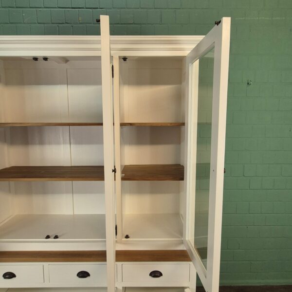 Vitrine Geschirrschrank Teakholz 1,54 m – Bild 9