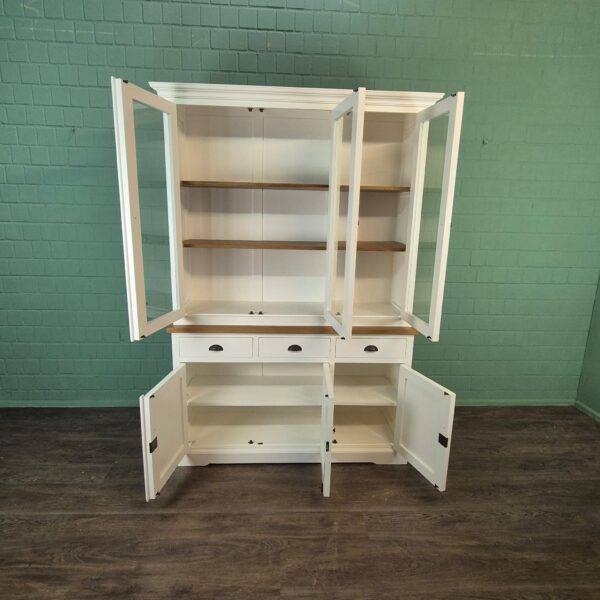 Vitrine Geschirrschrank Teakholz 1,54 m – Bild 7