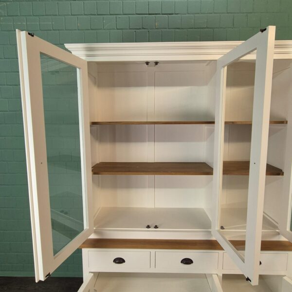 Vitrine Geschirrschrank Teakholz 1,54 m – Bild 8