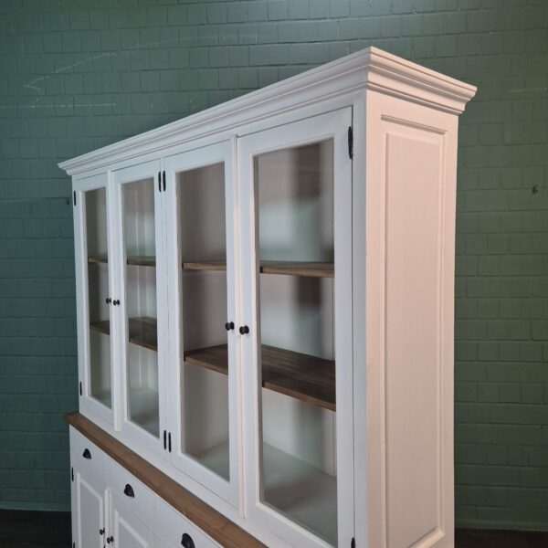 Vitrine Geschirrschrank Teakholz 2,00 m – Bild 9