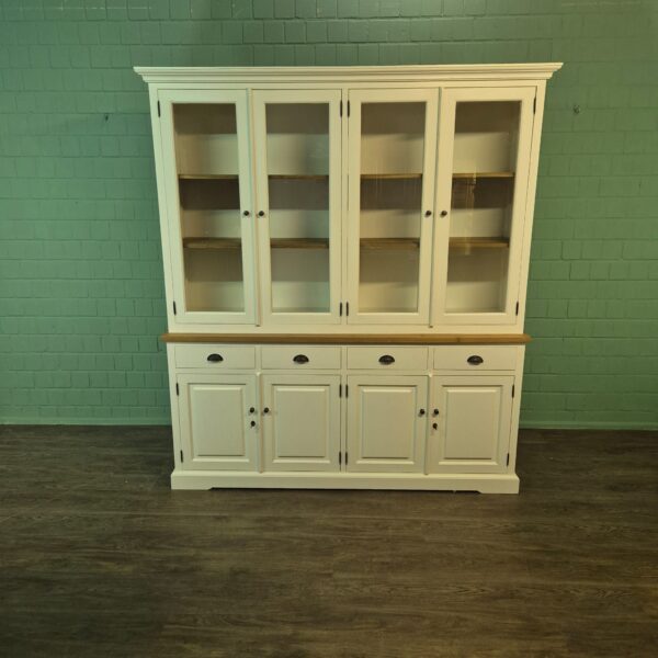 Vitrine Geschirrschrank Teakholz 2,00 m – Bild 2