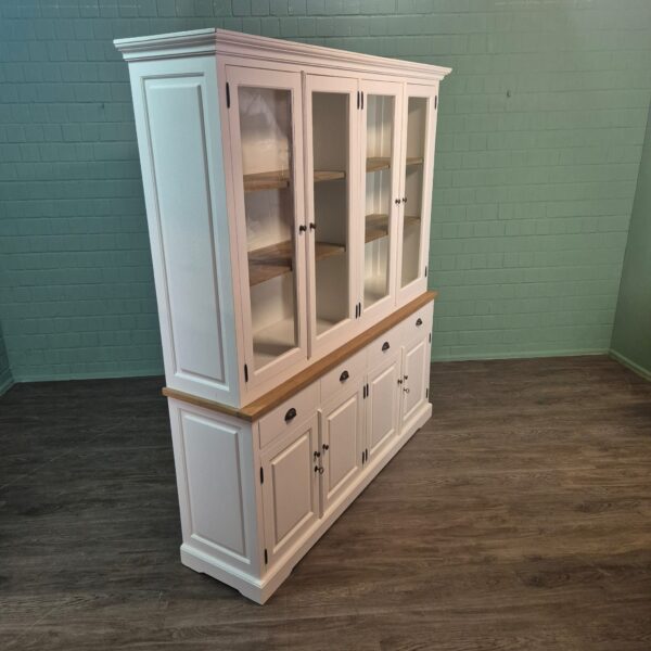 Vitrine Geschirrschrank Teakholz 2,00 m – Bild 3