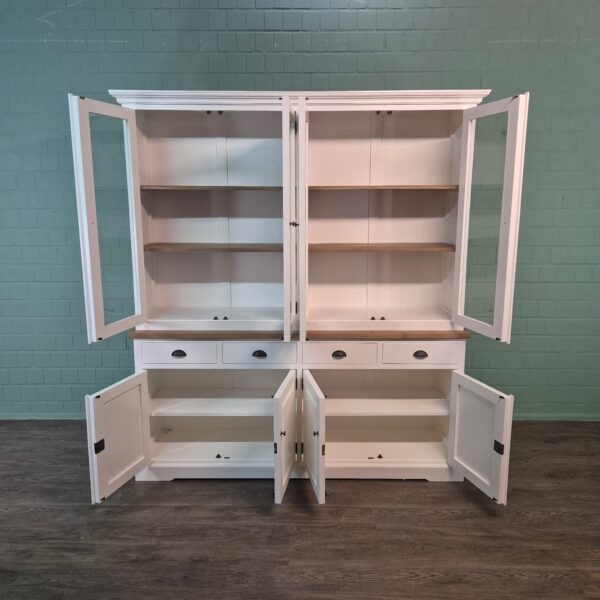 Vitrine Geschirrschrank Teakholz 2,00 m – Bild 11