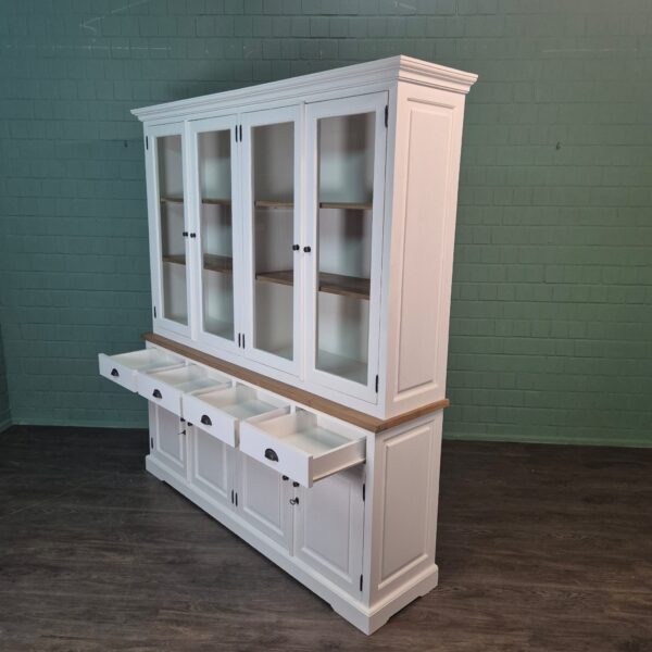 Vitrine Geschirrschrank Teakholz 2,00 m – Bild 13