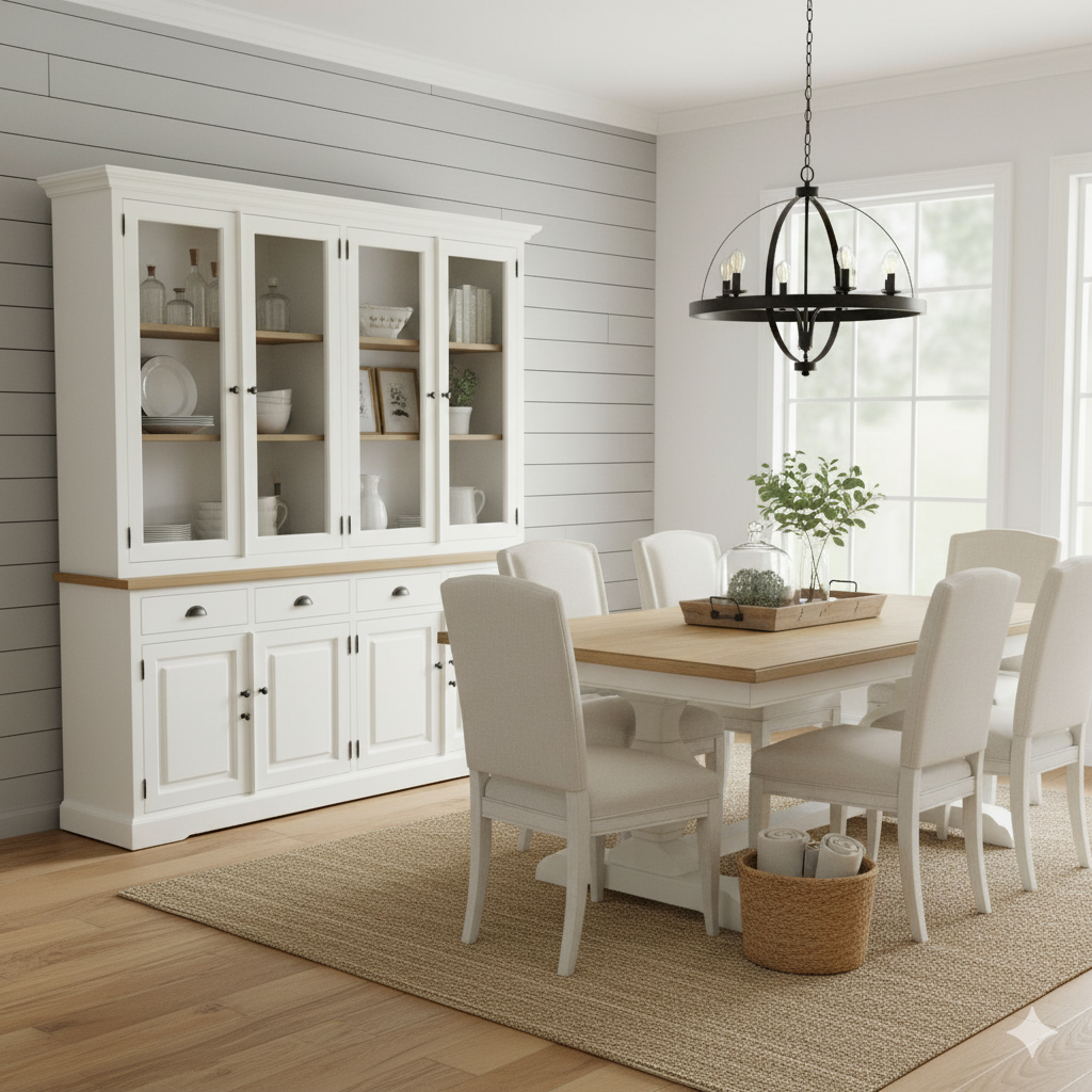 Vitrine Geschirrschrank Teakholz 2,00 m – Bild 2