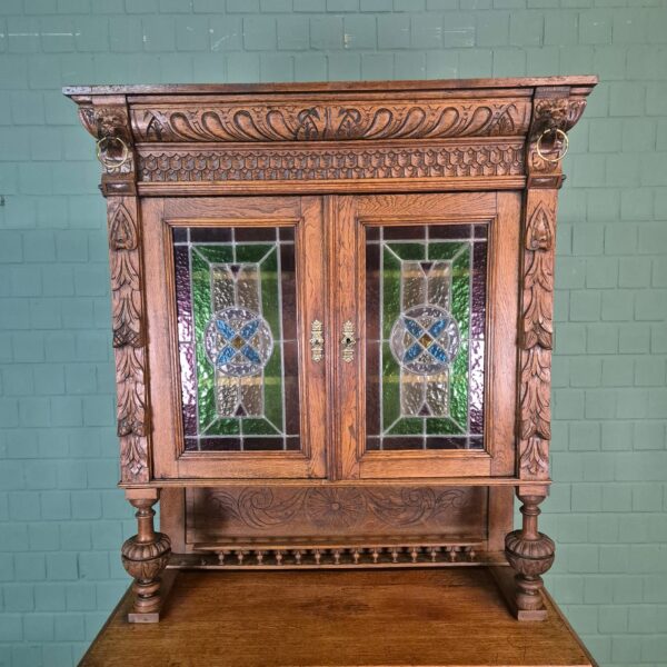 Buffetschrank Schrank Gründerzeit 1880 Eiche – Bild 8