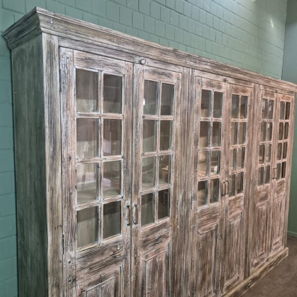 Vitrine Ladenschrank Massivholz 3,26 m – Bild 3