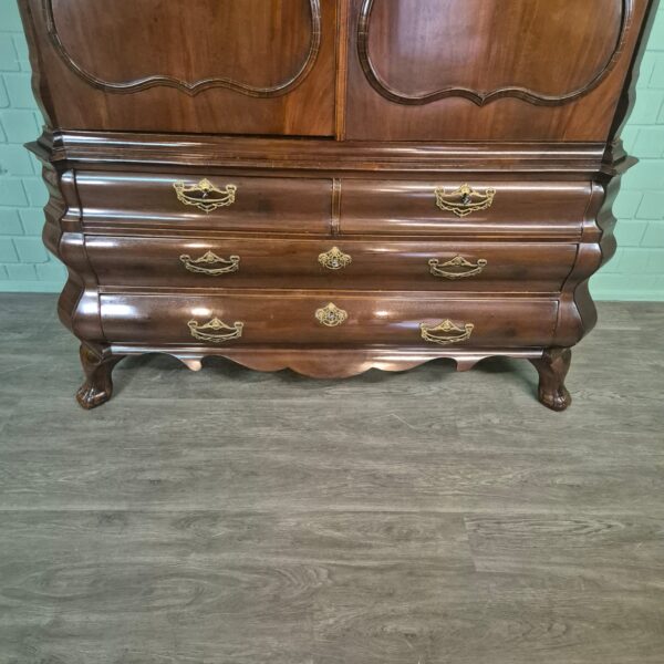 Geschirrschrank holländischer Kabinettschrank Barock 1780 Mahagoni – Bild 7