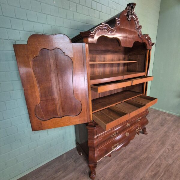 Geschirrschrank holländischer Kabinettschrank Barock 1780 Mahagoni – Bild 12