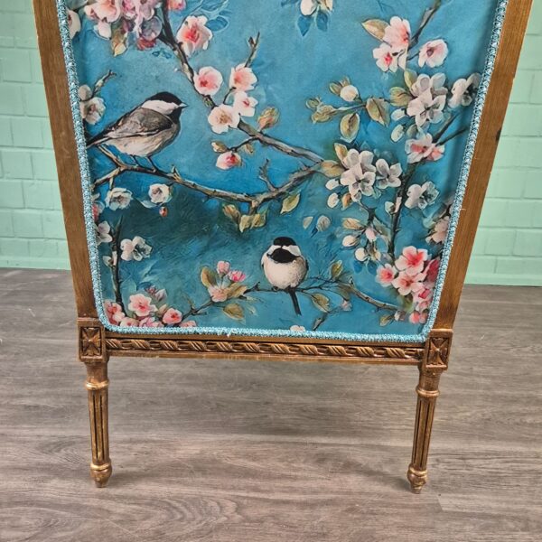 Barocksessel Sessel Barockstil Blau – Bild 7