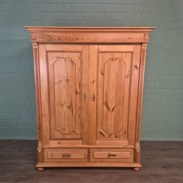 Schrank Kleiderschrank Jugendstil 1900 Kiefer – Bild 2