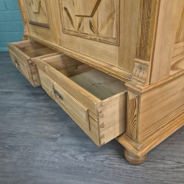 Schrank Kleiderschrank Jugendstil 1900 Kiefer – Bild 16