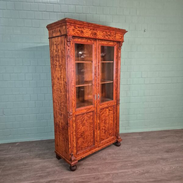 Vitrine Bücherschrank Gründerzeit 1880 Birke