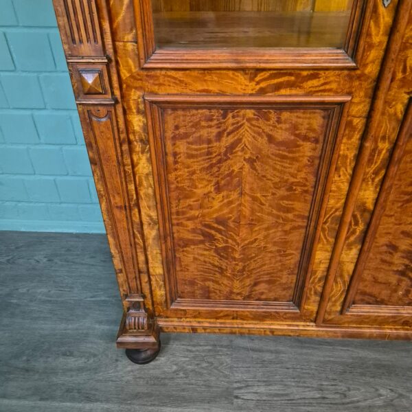 Vitrine Bücherschrank Gründerzeit 1880 Birke – Bild 7