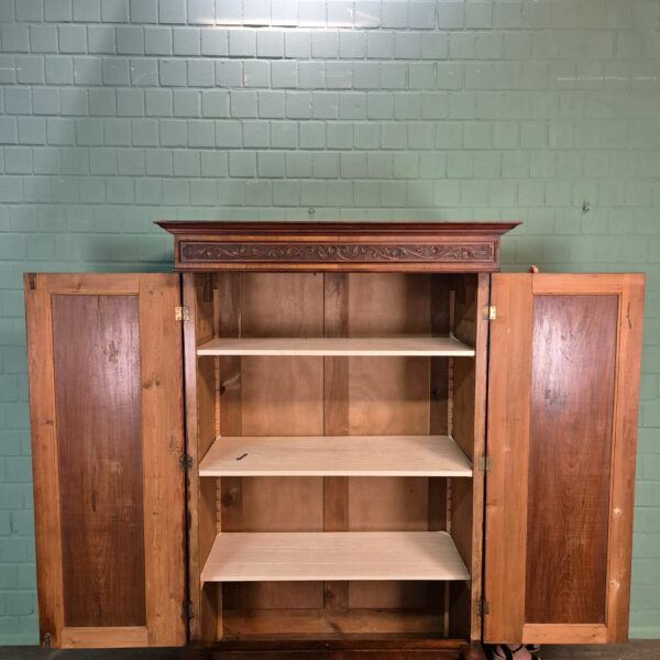Kleiderschrank Schrank Gründerzeit 1880 Nussbaum – Bild 14