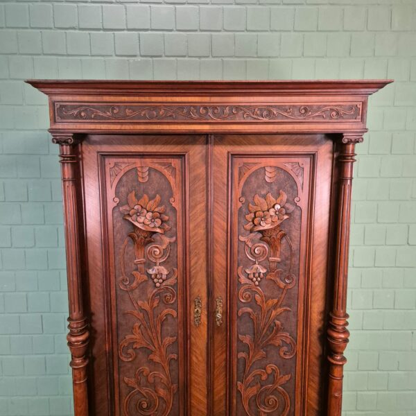 Kleiderschrank Schrank Gründerzeit 1880 Nussbaum – Bild 10
