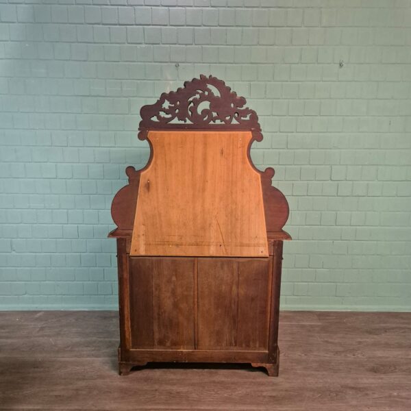Aufsatzschrank Schrank Louis Philippe 1860 Mahagoni – Bild 9