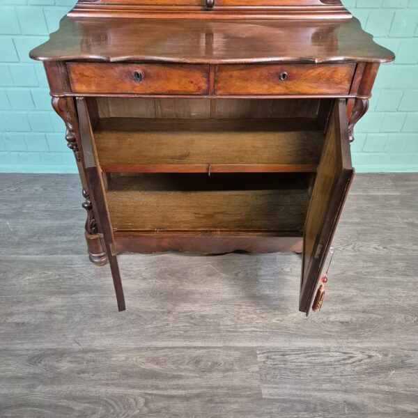 Aufsatzschrank Schrank Louis Philippe 1860 Mahagoni – Bild 7