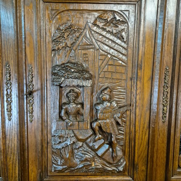 Buffetschrank Schrank Gründerzeit 1880 Eiche – Bild 12