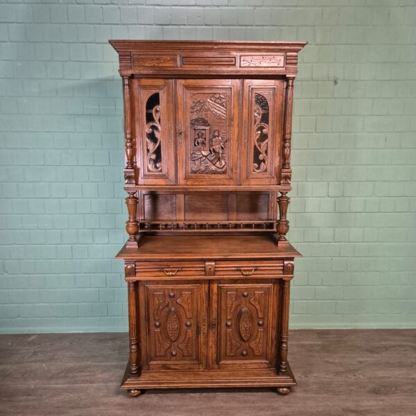 Buffetschrank Schrank Gründerzeit 1880 Eiche – Bild 4