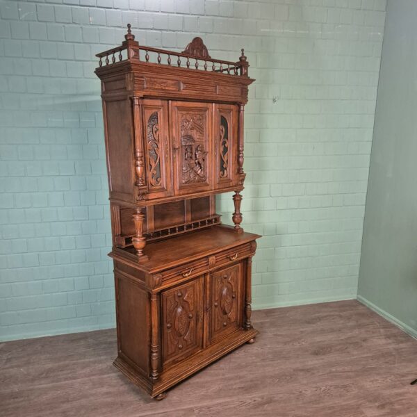 Buffetschrank Schrank Gründerzeit 1880 Eiche – Bild 2