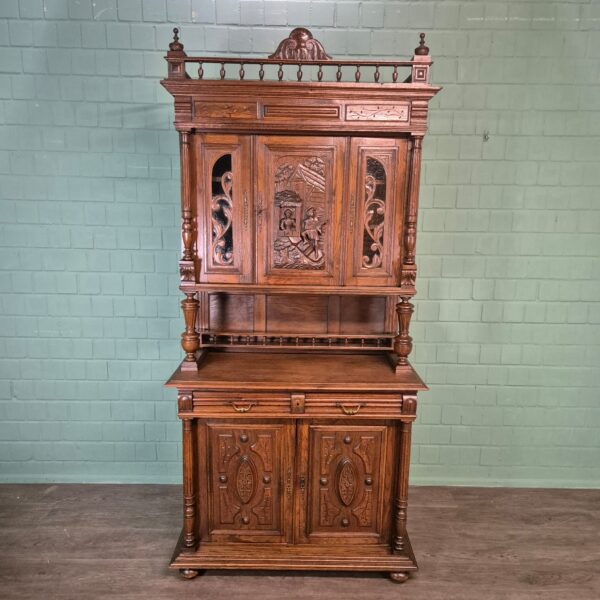 Buffetschrank Schrank Gründerzeit 1880 Eiche – Bild 3