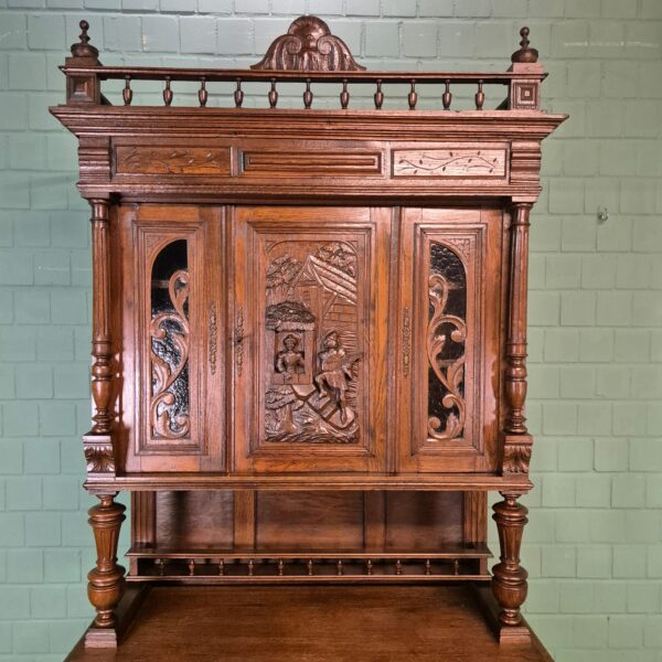 Buffetschrank Schrank Gründerzeit 1880 Eiche – Bild 13