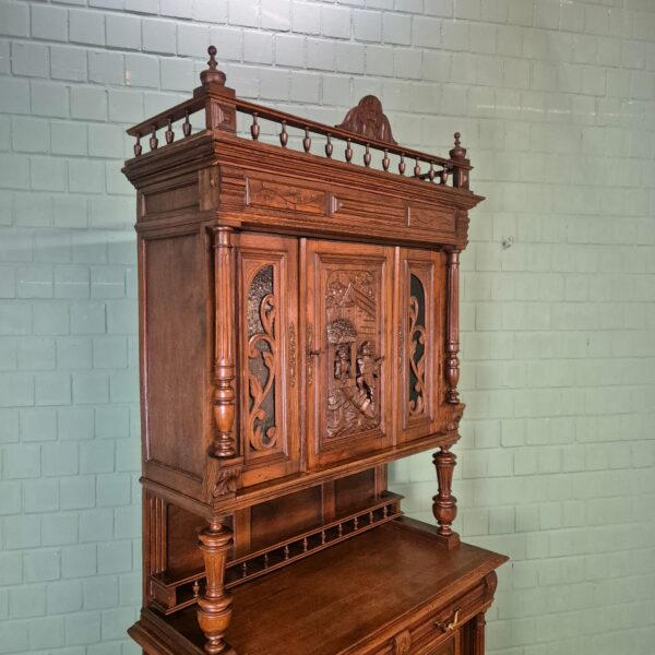 Buffetschrank Schrank Gründerzeit 1880 Eiche – Bild 6