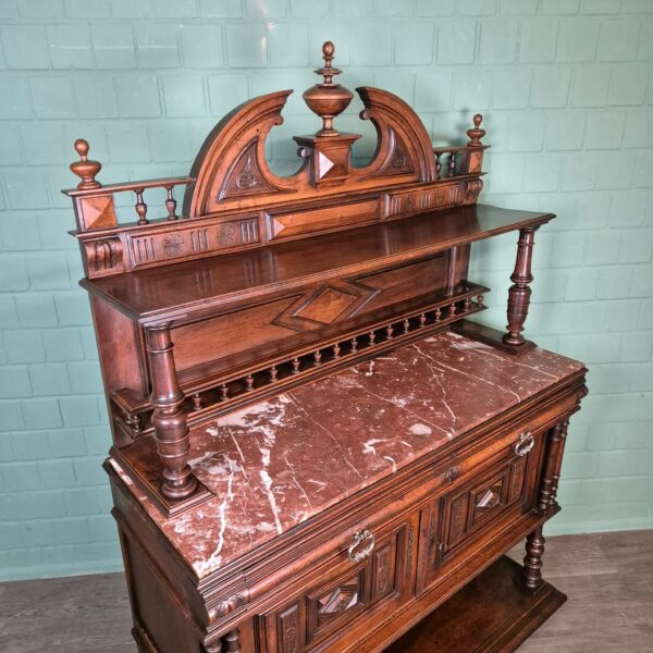 Kredenz Buffetschrank Gründerzeit 1880 Eiche – Bild 6
