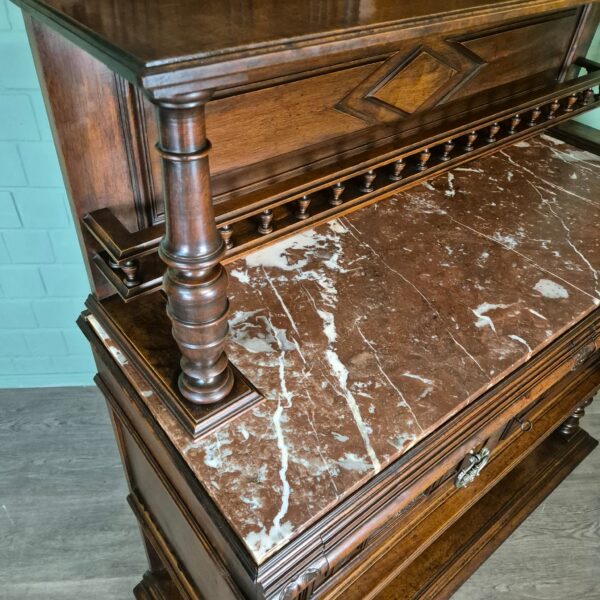 Kredenz Buffetschrank Gründerzeit 1880 Eiche – Bild 7