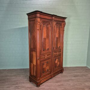 Kleiderschrank Schrank Gründerzeit 1880 Nussbaum