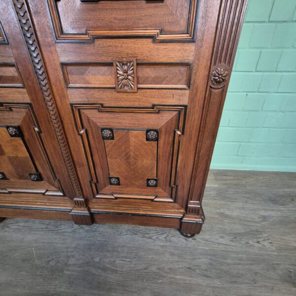 Kleiderschrank Schrank Gründerzeit 1880 Nussbaum – Bild 9