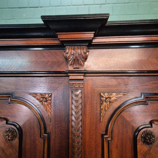 Kleiderschrank Schrank Gründerzeit 1880 Nussbaum – Bild 6