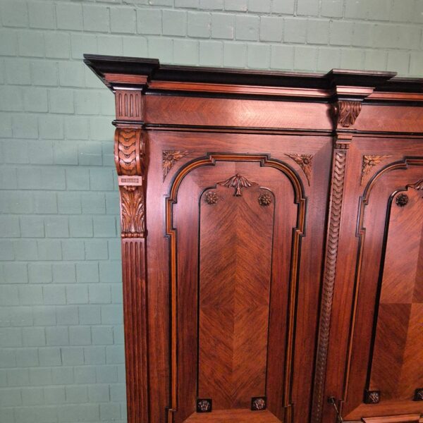 Kleiderschrank Schrank Gründerzeit 1880 Nussbaum – Bild 5