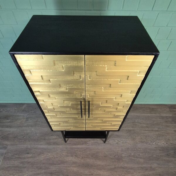 Schrank My Sons Gold-Schwarz Massivholz 0,70 m – Bild 5
