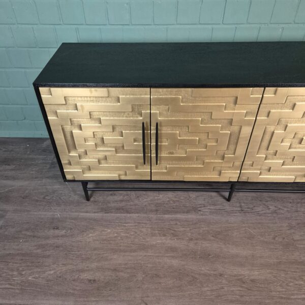 Anrichte Sideboard My Sons Gold-Schwarz Massivholz 1,80 m – Bild 3