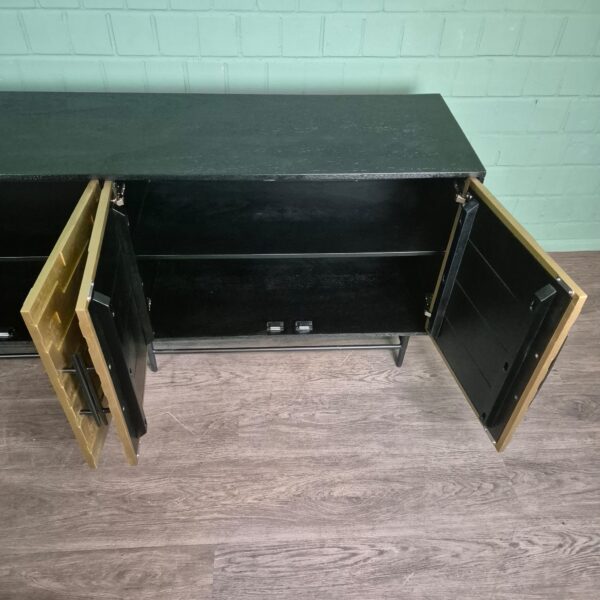 Anrichte Sideboard My Sons Gold-Schwarz Massivholz 1,80 m – Bild 11