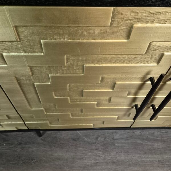 Anrichte Sideboard My Sons Gold-Schwarz Massivholz 1,80 m – Bild 5