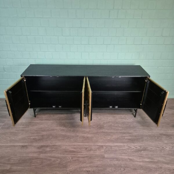 Anrichte Sideboard My Sons Gold-Schwarz Massivholz 1,80 m – Bild 9