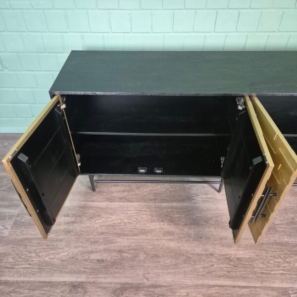 Anrichte Sideboard My Sons Gold-Schwarz Massivholz 1,80 m – Bild 10