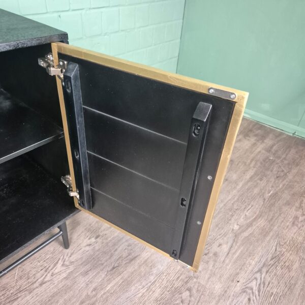 Anrichte Sideboard My Sons Gold-Schwarz Massivholz 1,80 m – Bild 12