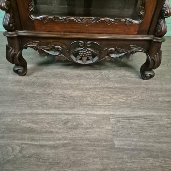 Geschirrschrank Vitrine Biedermeier 1860 Nussbaum – Bild 9