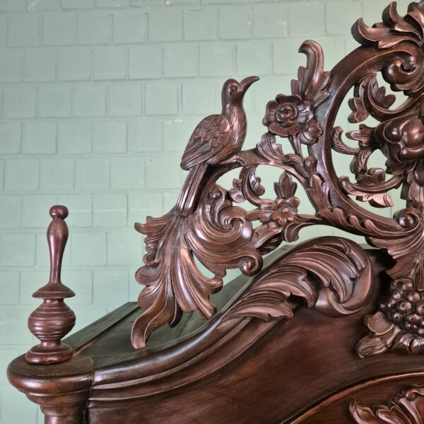 Geschirrschrank Vitrine Biedermeier 1860 Nussbaum – Bild 6