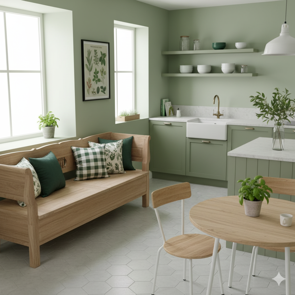 Truhenbank Küchenbank Natur 2,40 m Teakholz – Bild 2