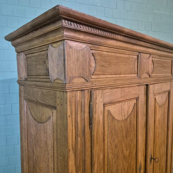 Kleiderschrank Schrank Biedermeier 1800 Eiche – Bild 5